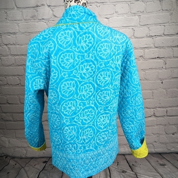 Casual Studio women's quilted size medium button reversible jacket pockets b18 - Picture 11 of 11